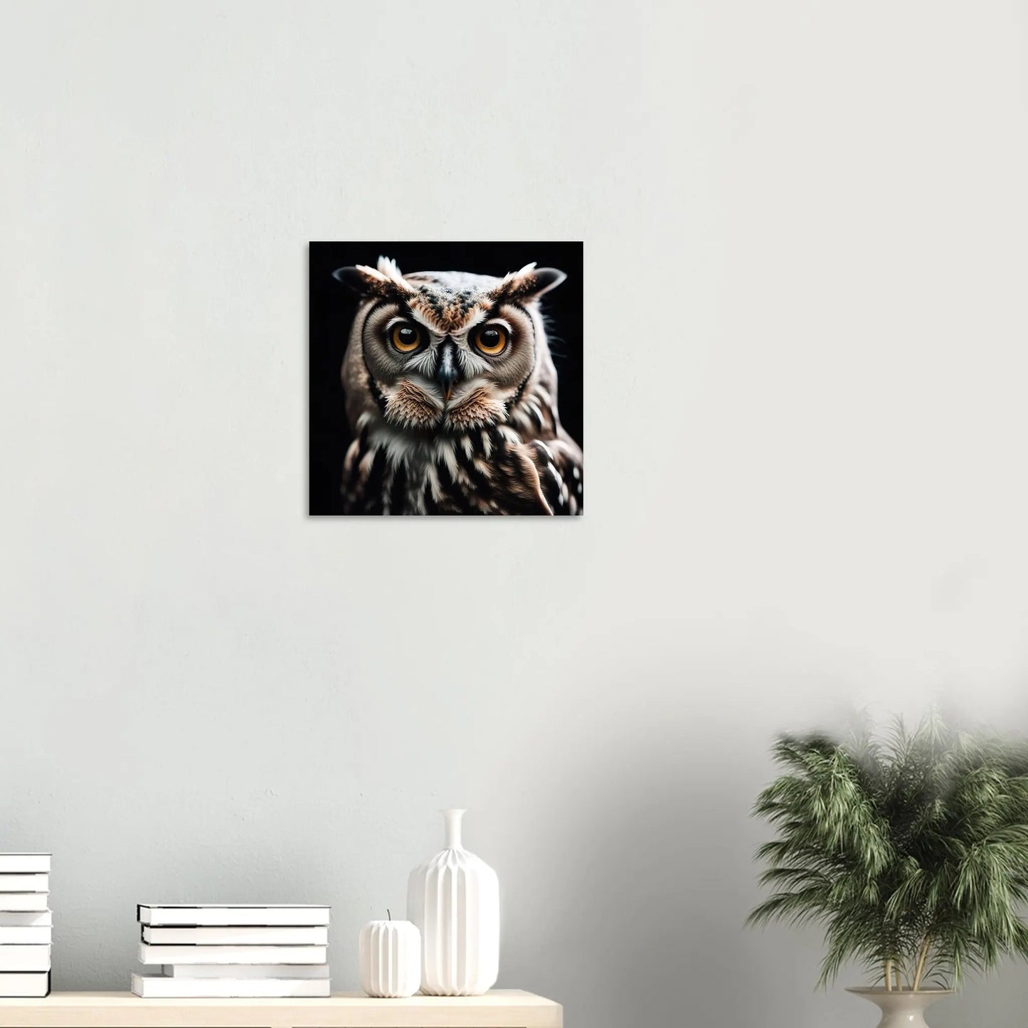 Aluminiumdruck - Eule - Foto Stil, KI-Kunst RolConArt