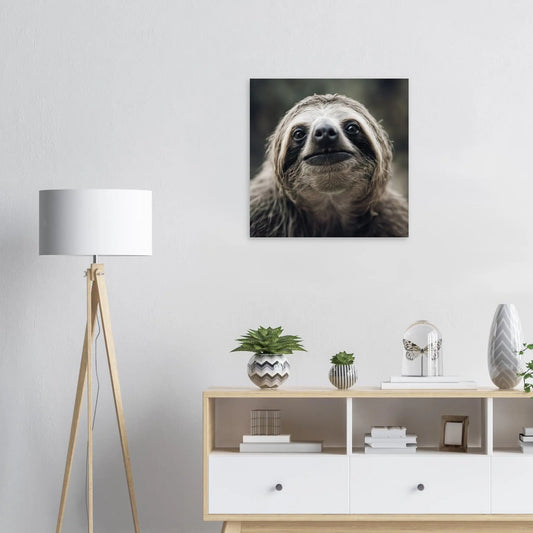 Moderner Forex-Druck - Faultier - Foto Stil, KI-Kunst RolConArt