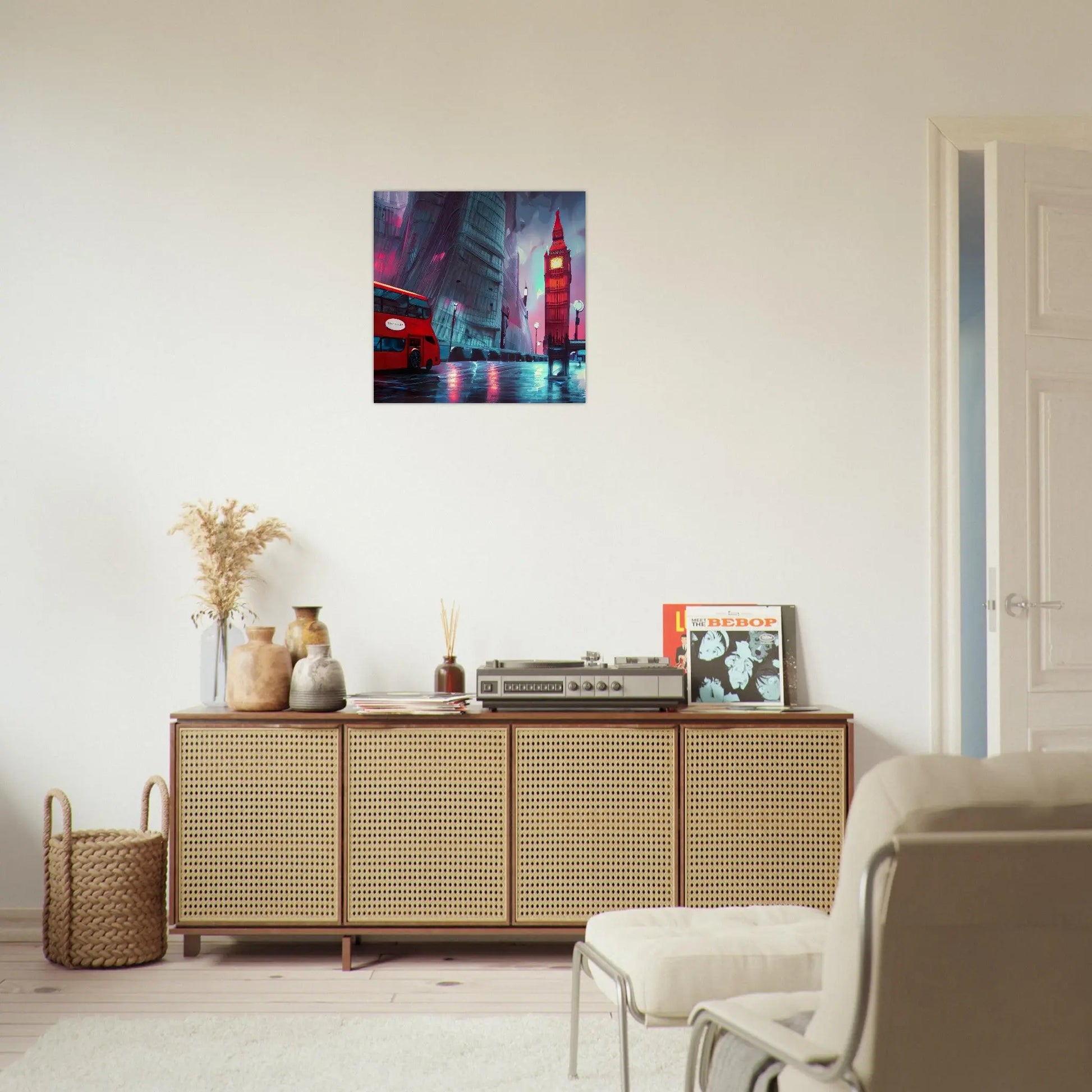 Aluminiumdruck - Abstrakte Stadt - Digitaler Stil, KI-Kunst RolConArt