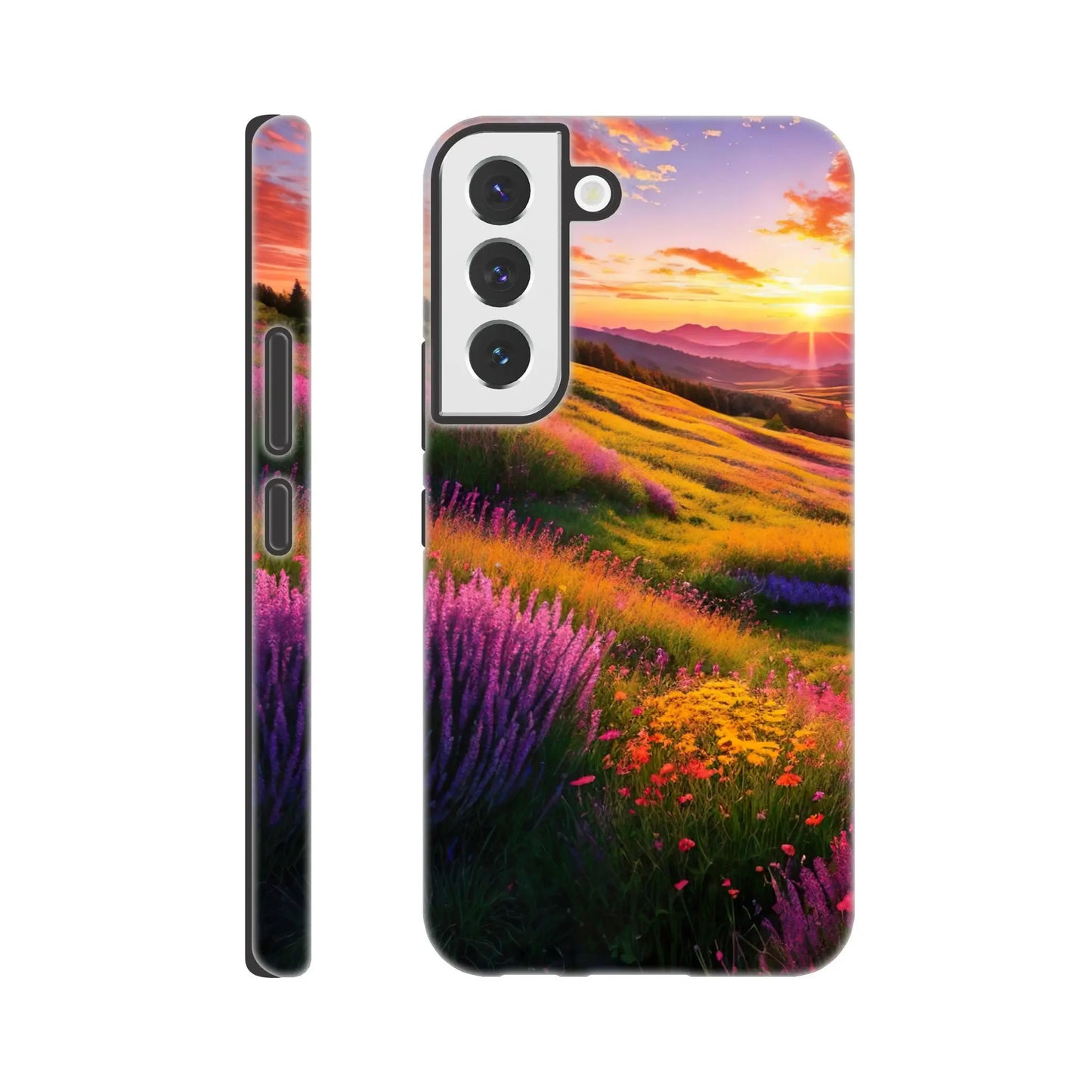 Smartphone-Hülle "Hart" - Berglandschaft - Foto Stil, KI-Kunst RolConArt, Landschaften, Galaxy-S22