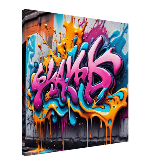 Leinwandbild - 3D Graffiti - Splash Art Stil, KI-Kunst - RolConArt, Splash Art,