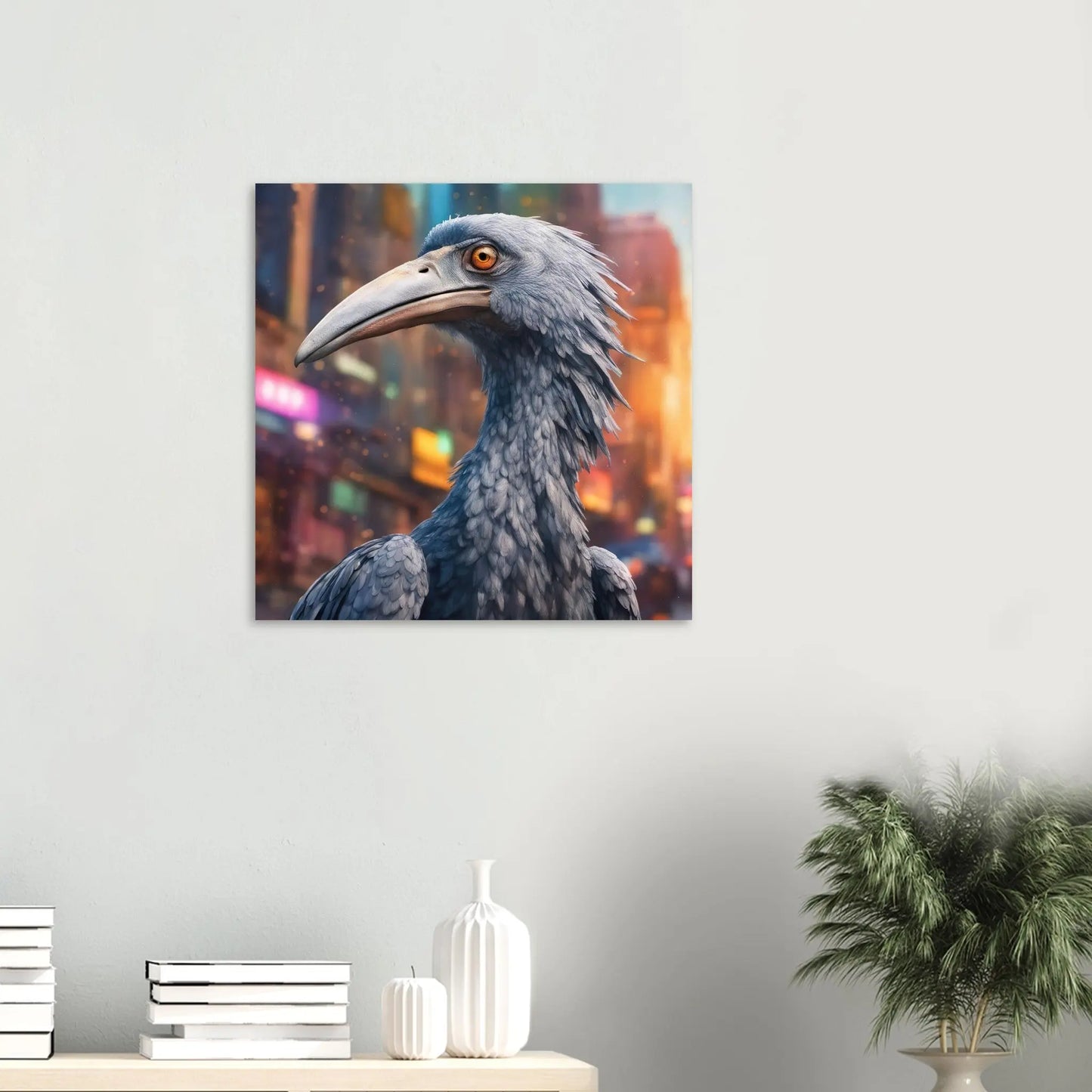 Moderner Forex-Druck - Fantasie Vogel - Foto Stil, KI-Kunst RolConArt