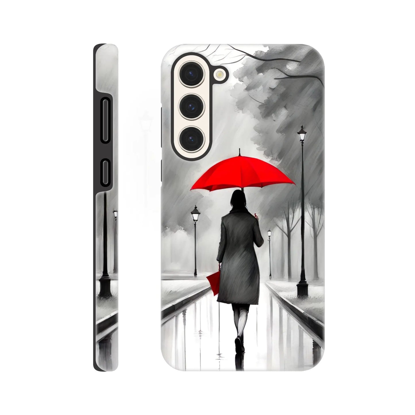 Smartphone-Hülle "Hart" - Frau Im Park - Malerischer Stil, KI-Kunst RolConArt, Malerischer Stil - Porträts, Galaxy-S23-Plus