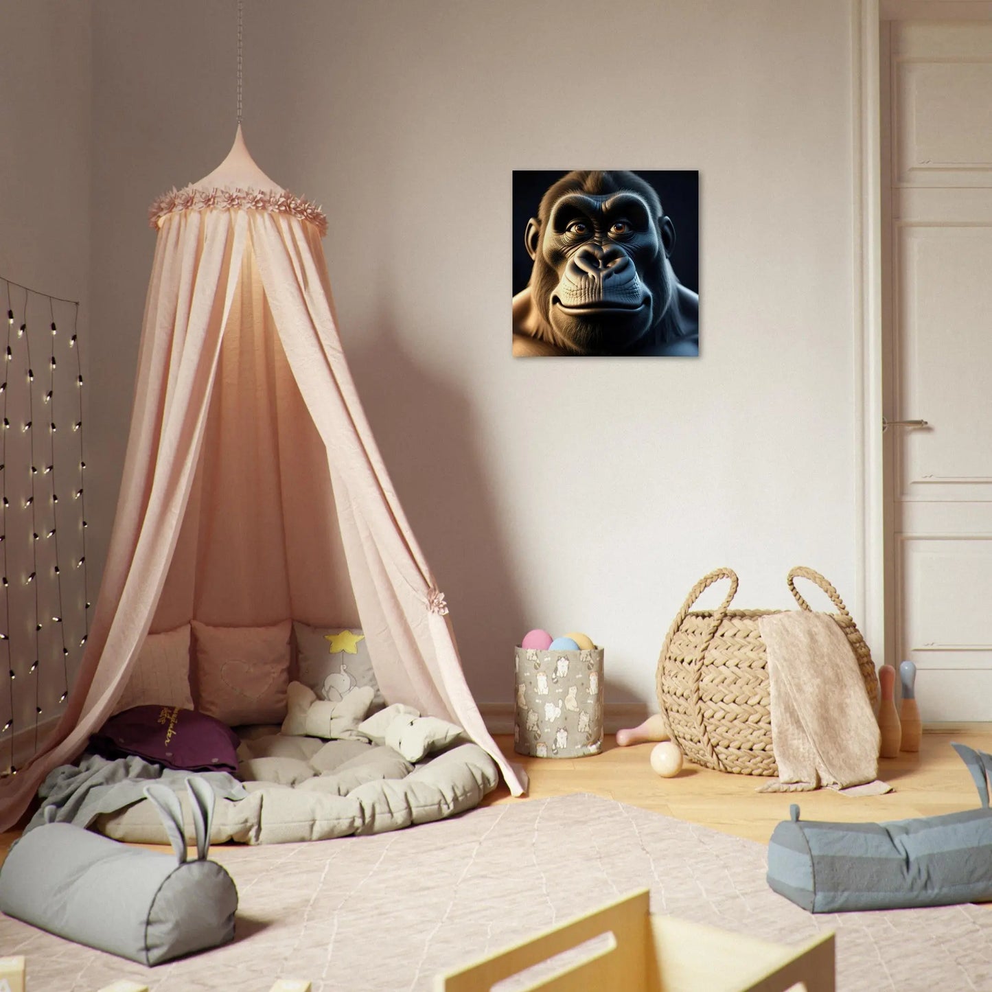 Aluminiumdruck - Cooler Gorilla - Kinderbild, 3D-Stil, KI-Kunst RolConArt