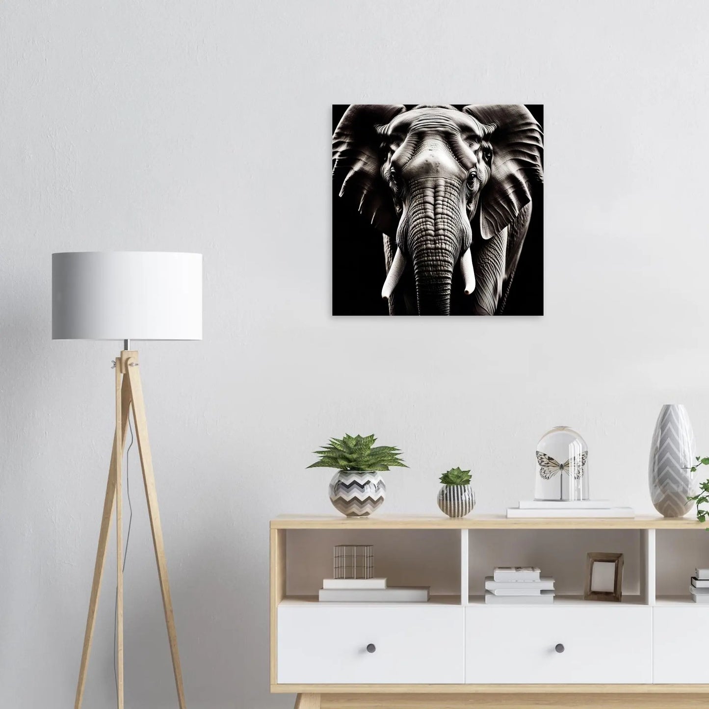 Moderner Forex-Druck - Elefant - Foto Stil, KI-Kunst RolConArt