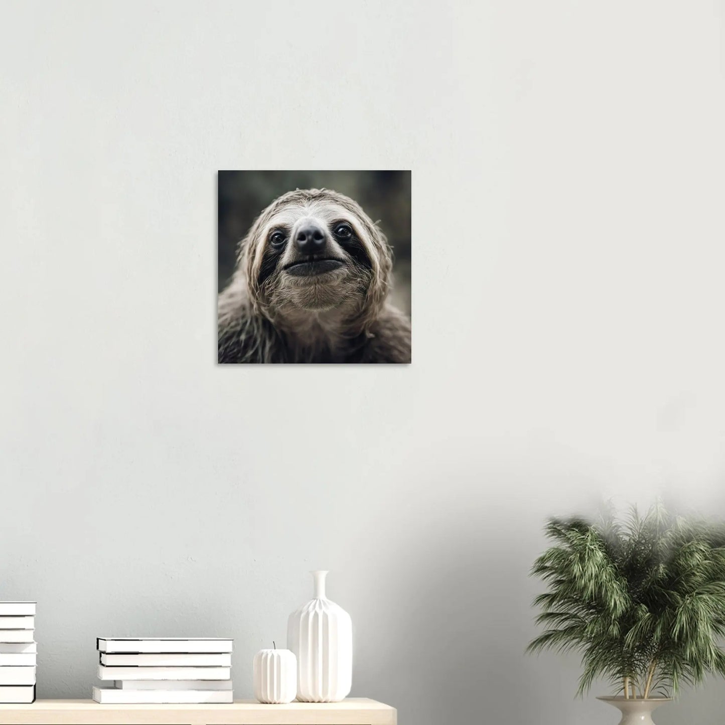 Moderner Forex-Druck - Faultier - Foto Stil, KI-Kunst RolConArt