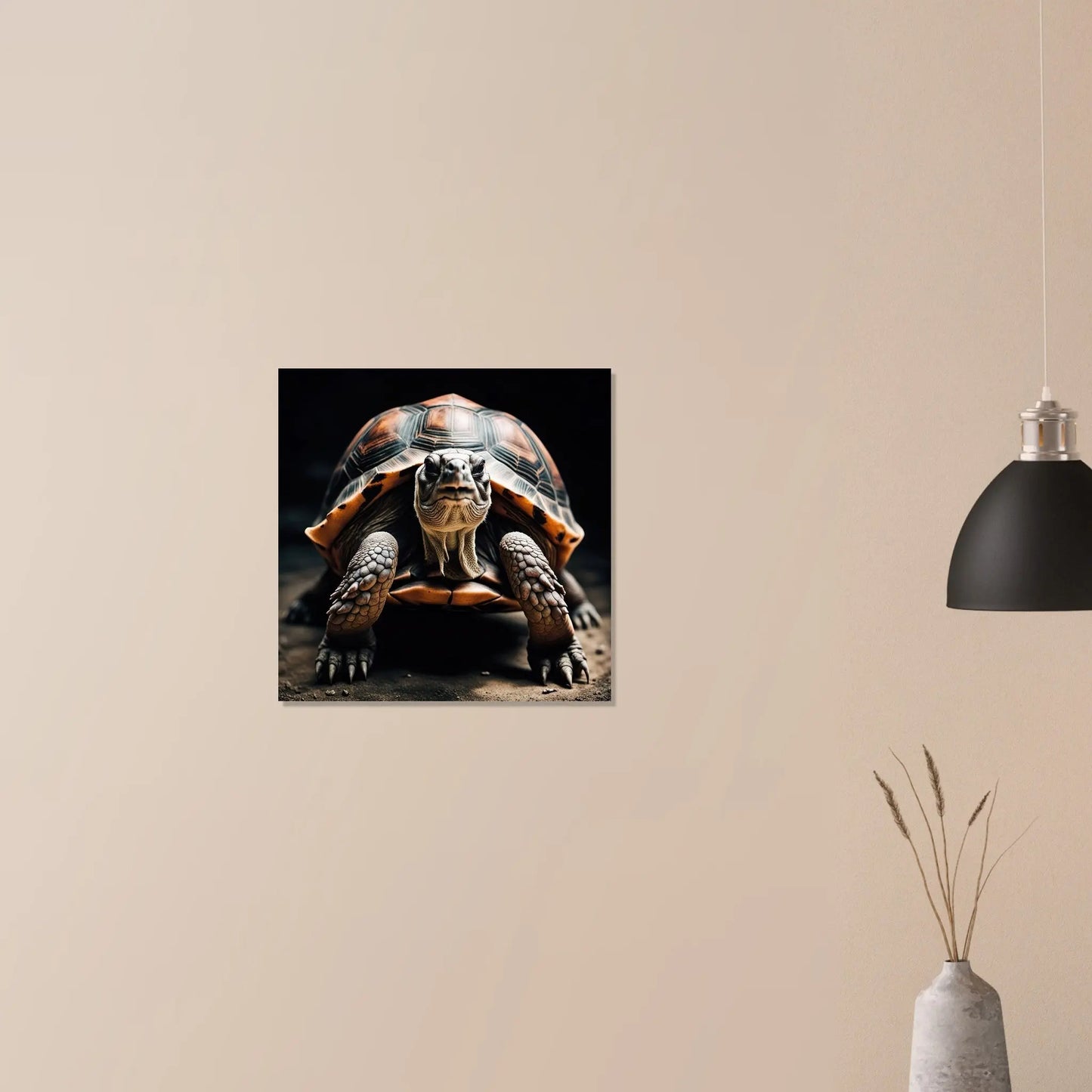 Moderner Forex-Druck - Schildkröte - Foto Stil, KI-Kunst RolConArt