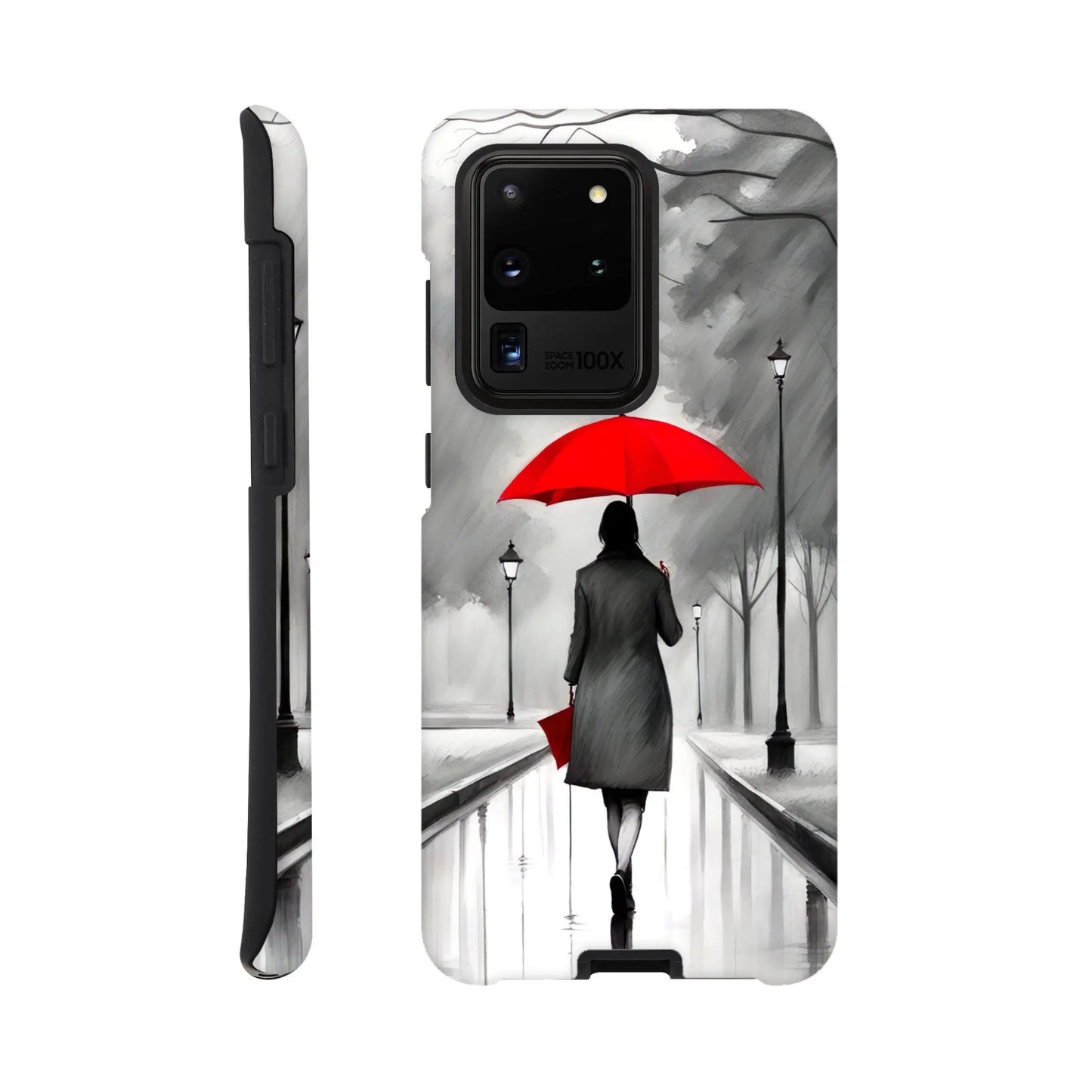 Smartphone-Hülle "Hart" - Frau Im Park - Malerischer Stil, KI-Kunst RolConArt, Malerischer Stil - Porträts, Galaxy-S20-Ultra