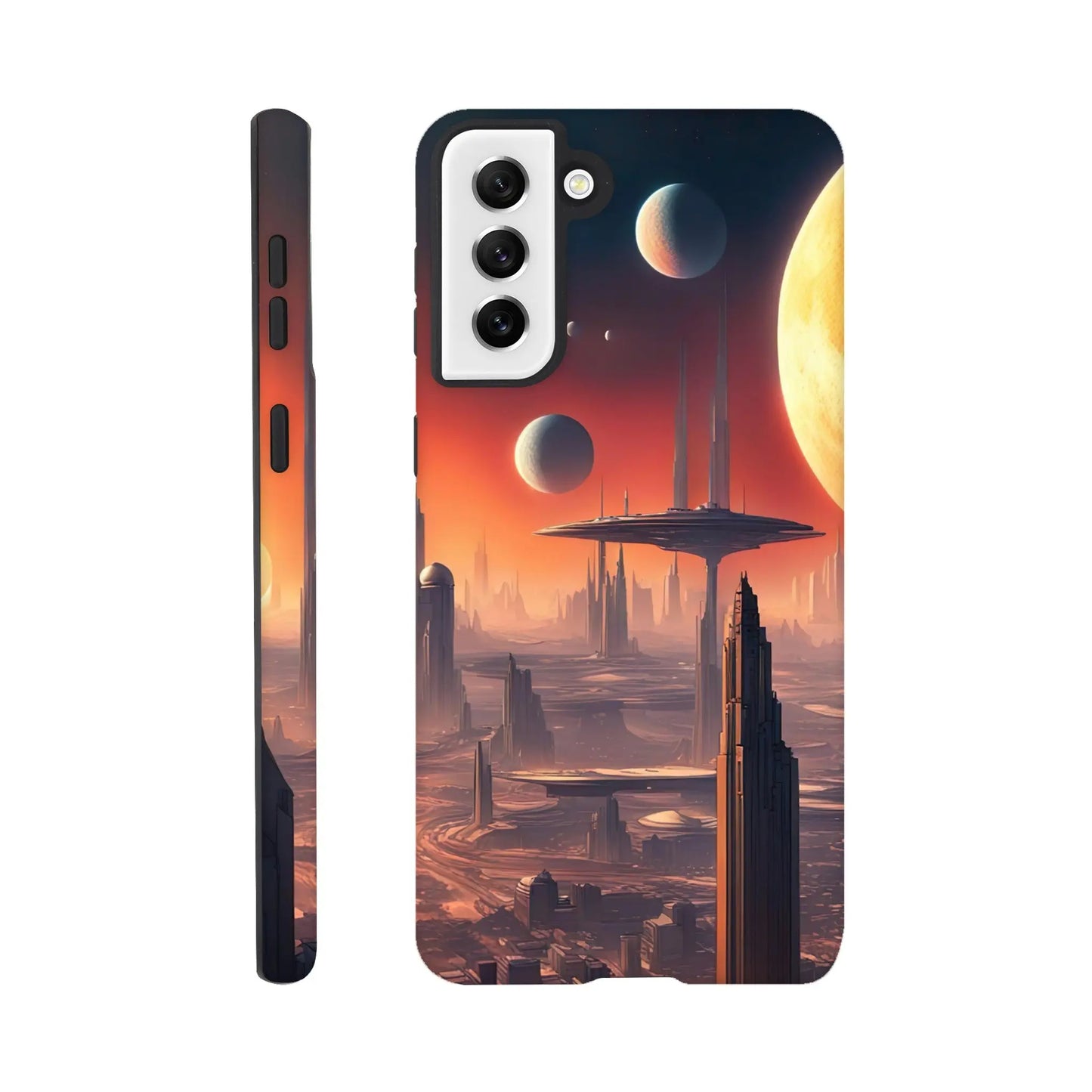 Smartphone-Hülle "Hart" - Andere Welt - Digitaler Stil, KI-Kunst RolConArt, Sci-Fi, Galaxy-S21-Plus