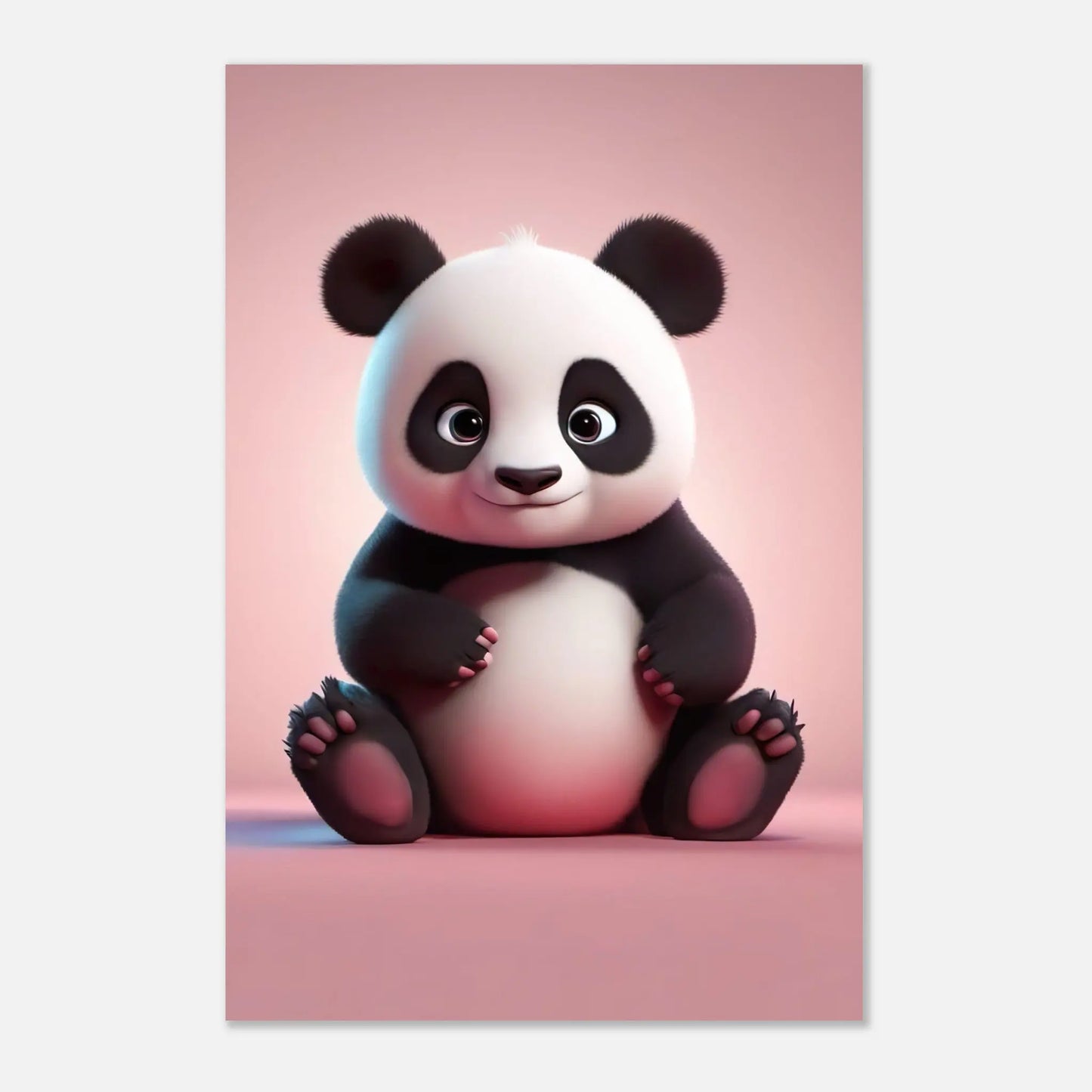 Aluminiumdruck - Pandabär - Kinderbild, 3D-Stil, KI-Kunst RolConArt