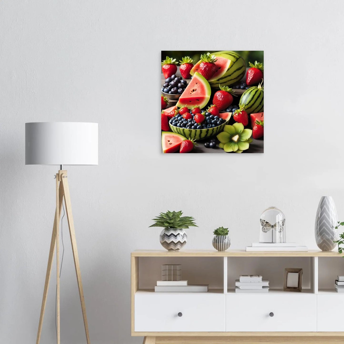 Moderner Forex-Druck - Fruchtige Vielfalt - Foto Stil, KI-Kunst RolConArt