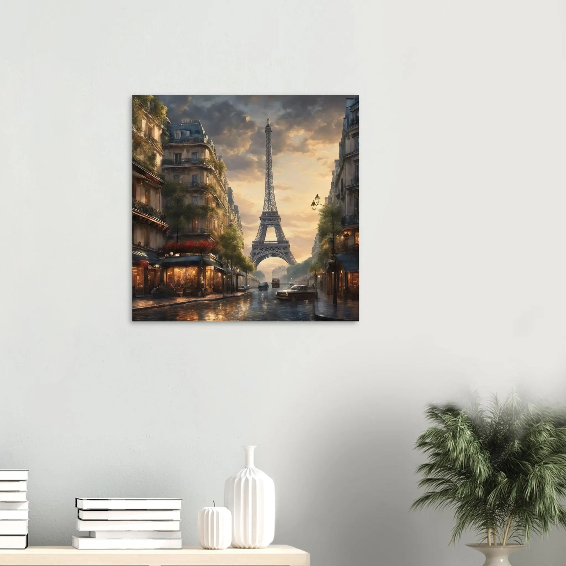 Aluminiumdruck - Eiffelturm - Digitaler Stil, KI-Kunst RolConArt