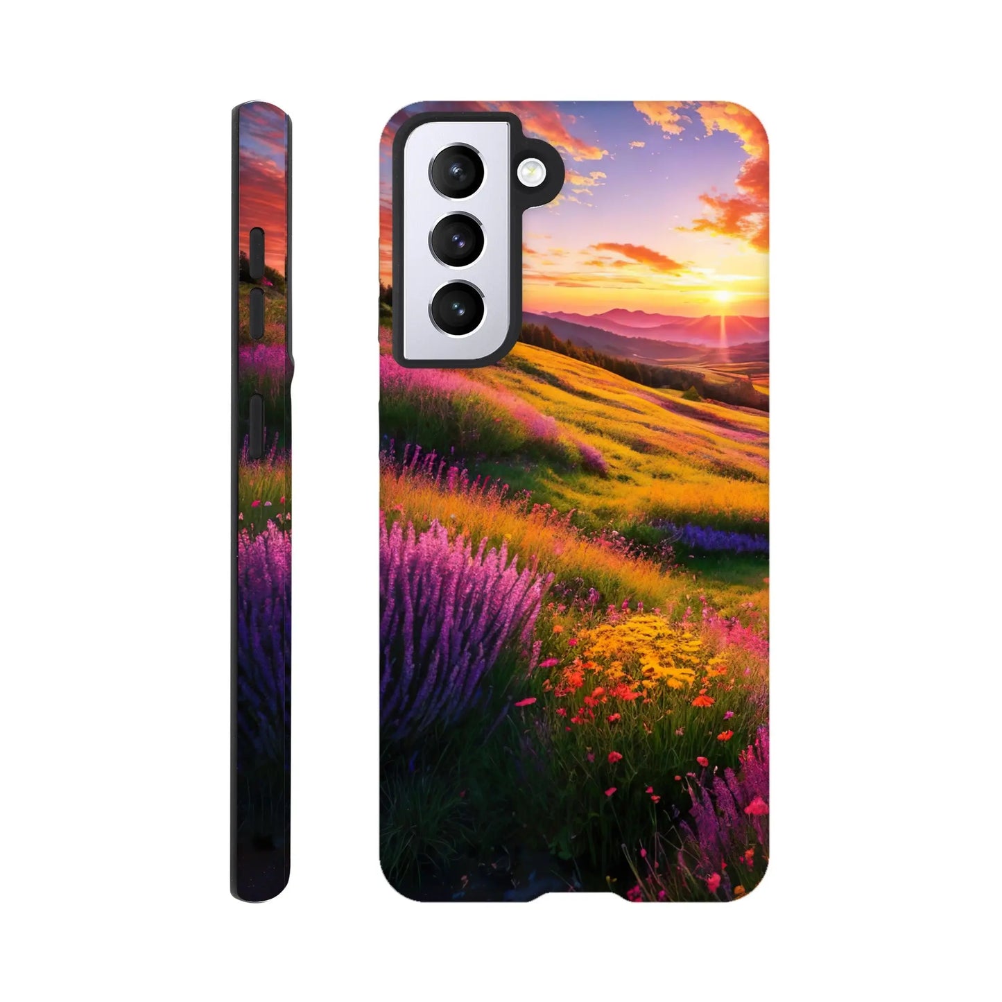 Smartphone-Hülle "Hart" - Berglandschaft - Foto Stil, KI-Kunst RolConArt, Landschaften, Galaxy-S21