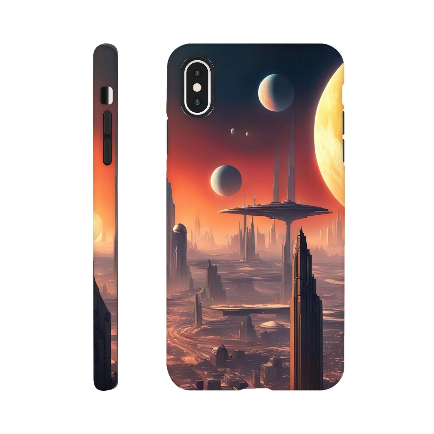 Smartphone-Hülle "Hart" - Andere Welt - Digitaler Stil, KI-Kunst RolConArt, Sci-Fi, iPhone-XS-Max