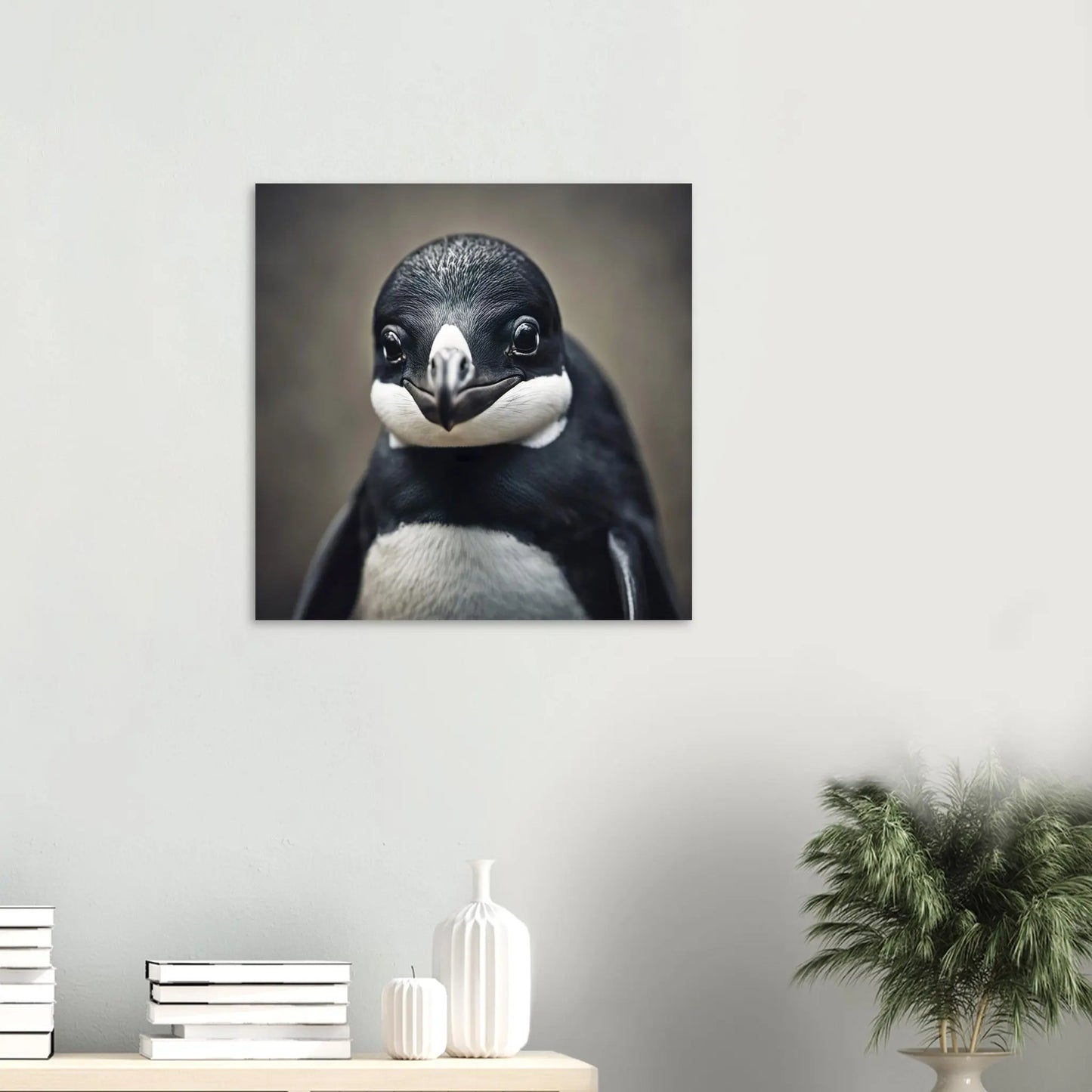 Moderner Forex-Druck - Pinguin - Foto Stil, KI-Kunst RolConArt