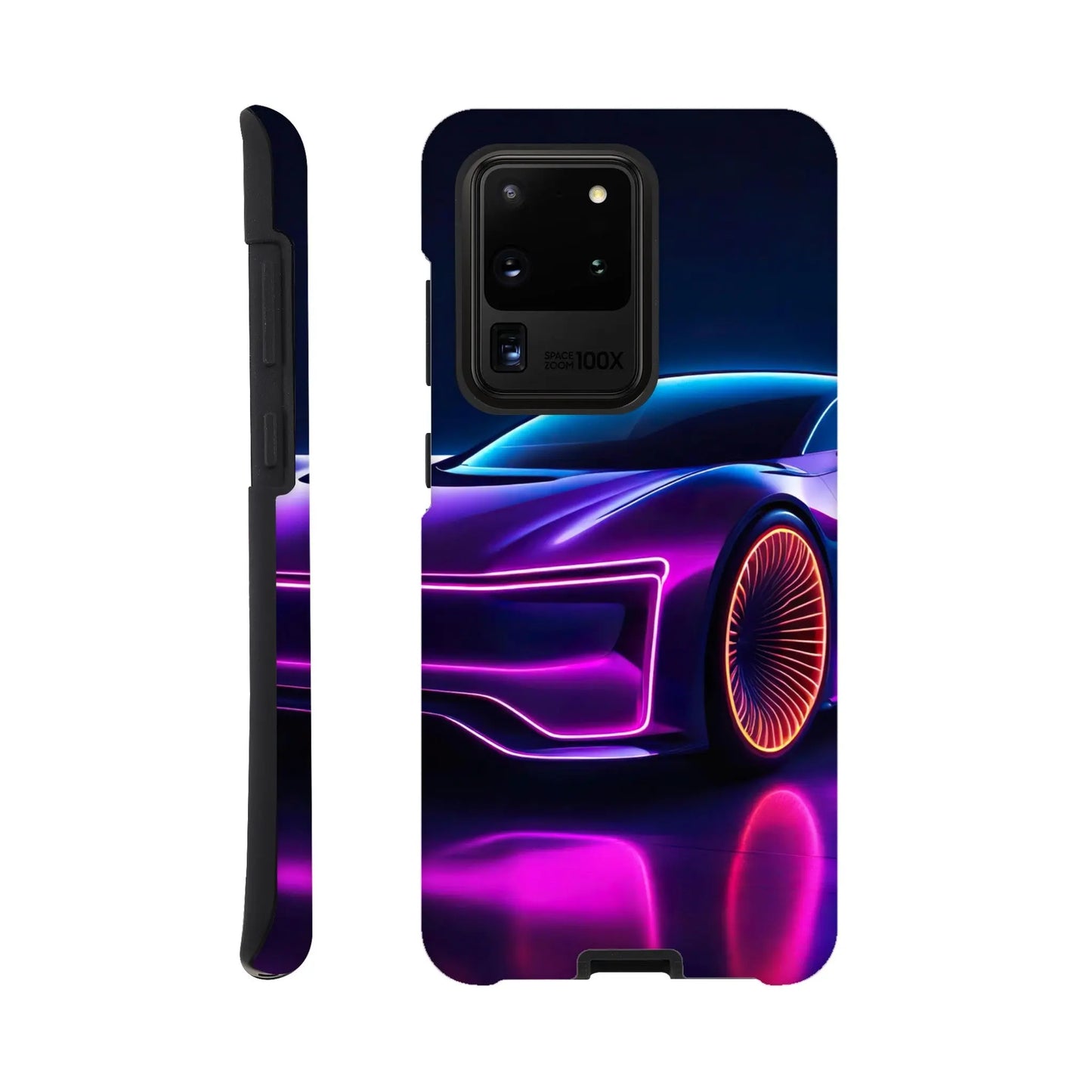 Smartphone-Hülle "Hart" - Futuristisches Auto - Neon Stil, KI-Kunst RolConArt, Neon, Galaxy-S20-Ultra