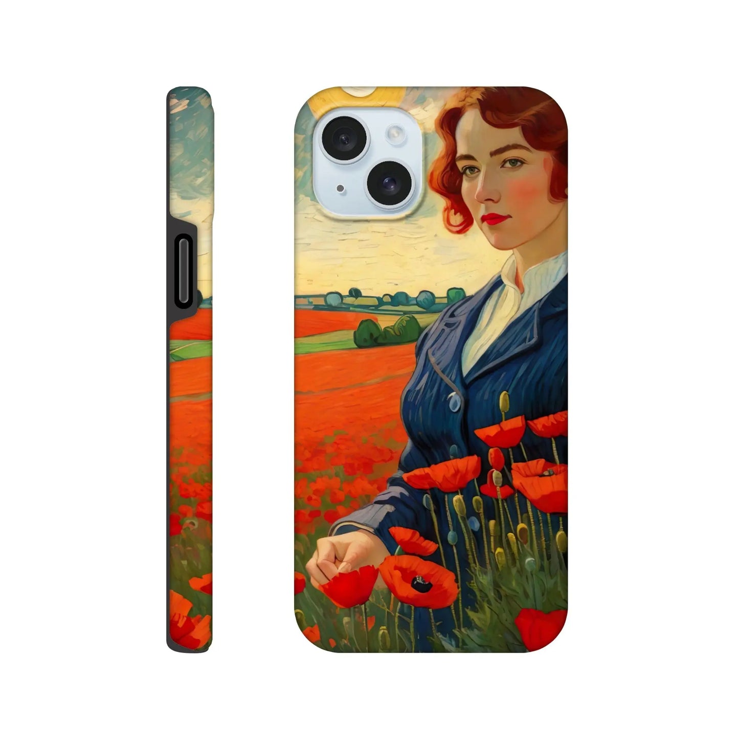 Smartphone-Hülle "Hart" - Blütezeit - Malerischer Stil, KI-Kunst RolConArt, Landschaften, iPhone-15-Plus
