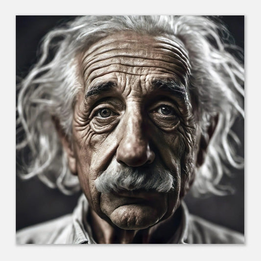 Aluminiumdruck - Albert Einstein - Foto Stil, KI-Kunst RolConArt