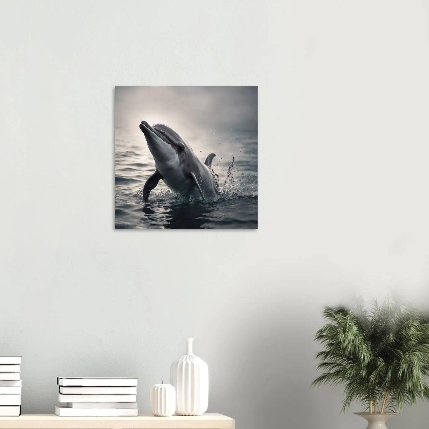 Moderner Forex-Druck - Delfin - Foto Stil, KI-Kunst RolConArt