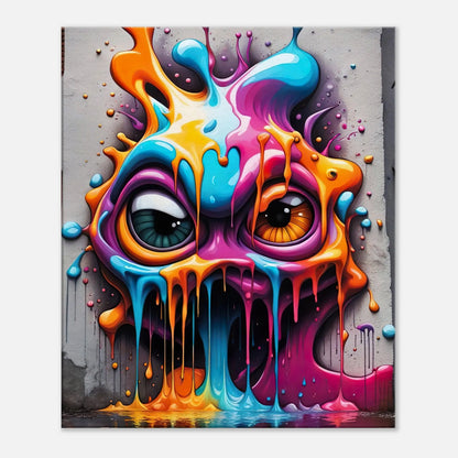 Leinwandbild - 3D Graffiti - Splash Art Stil, KI-Kunst - RolConArt, Splash Art, 50x60-cm-20x24