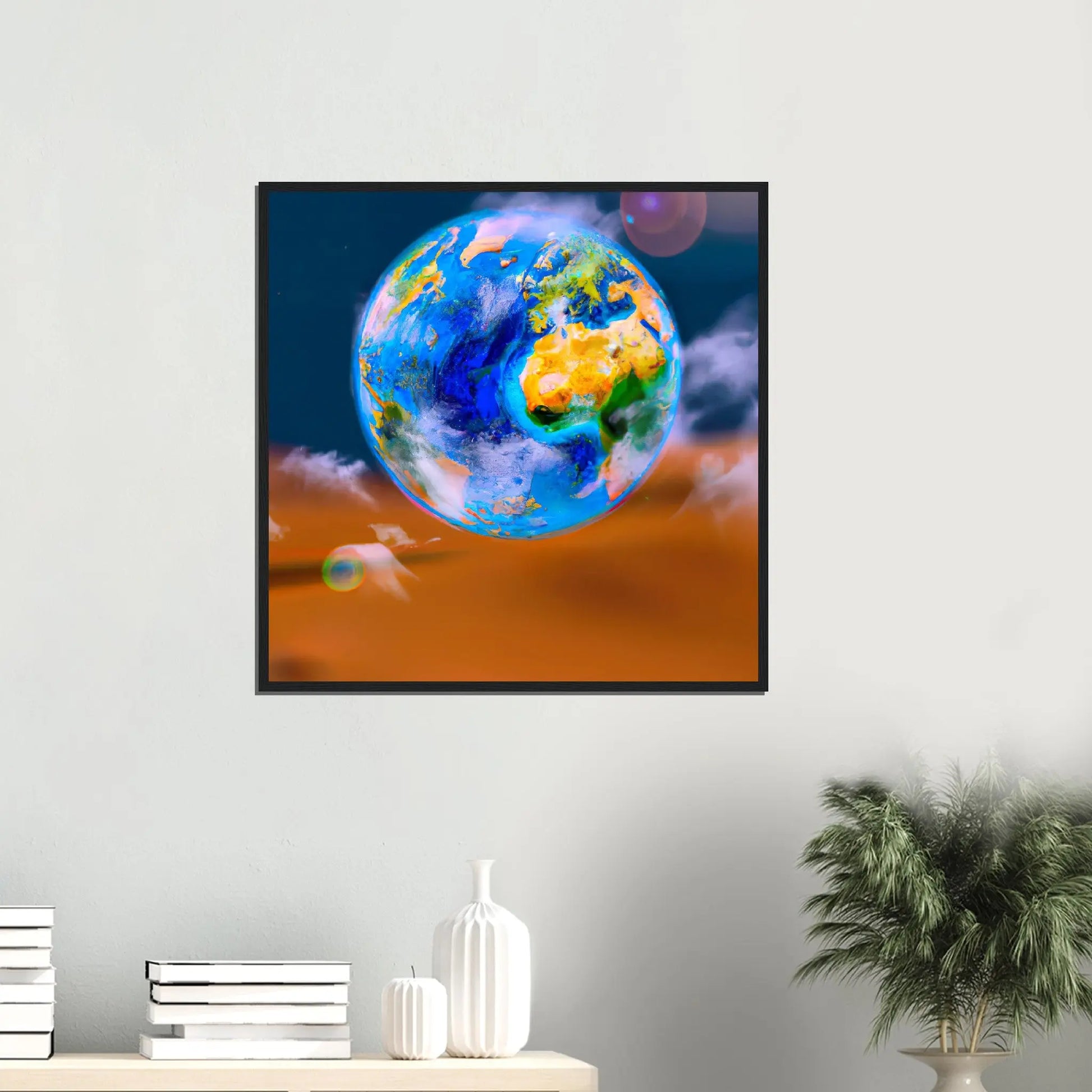 Gerahmtes Premium-Poster - Planet - Digitaler Stil, KI-Kunst - RolConArt, Sci-Fi, 