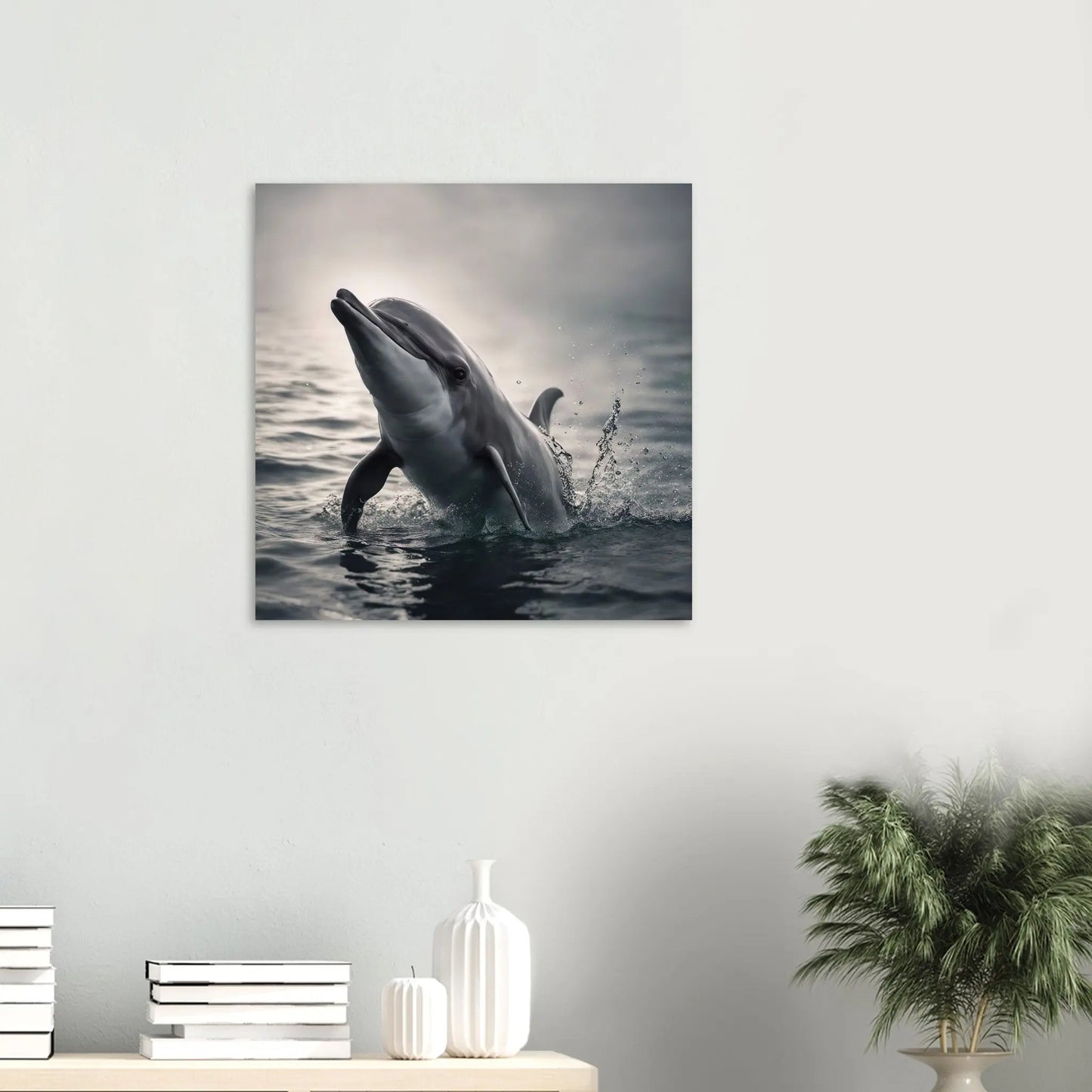 Moderner Forex-Druck - Delfin - Foto Stil, KI-Kunst RolConArt