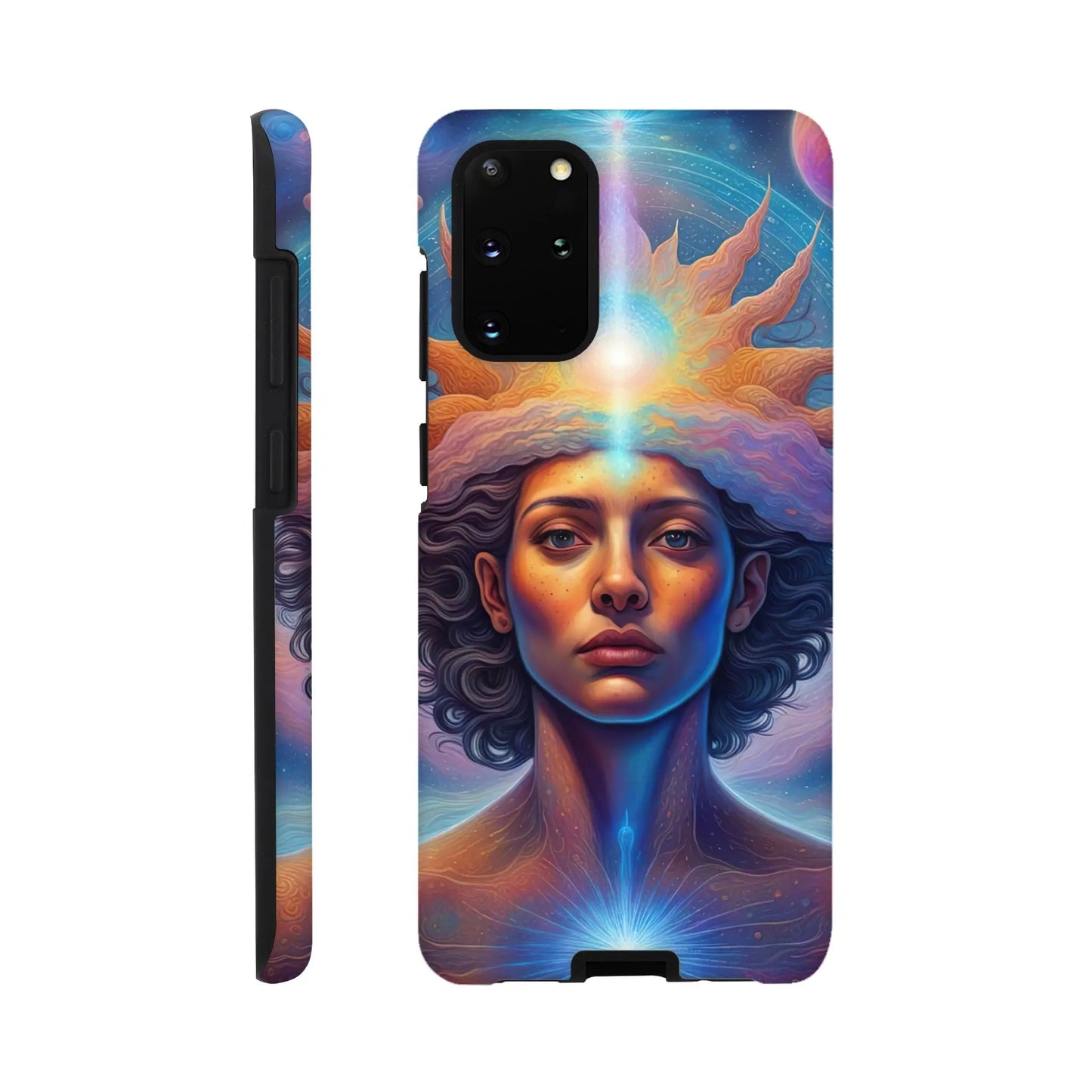 Smartphone-Hülle "Hart" - Körper und Kosmos - Digitaler Stil, KI-Kunst RolConArt, Spirituelle Vielfalt, Galaxy-S20-Plus