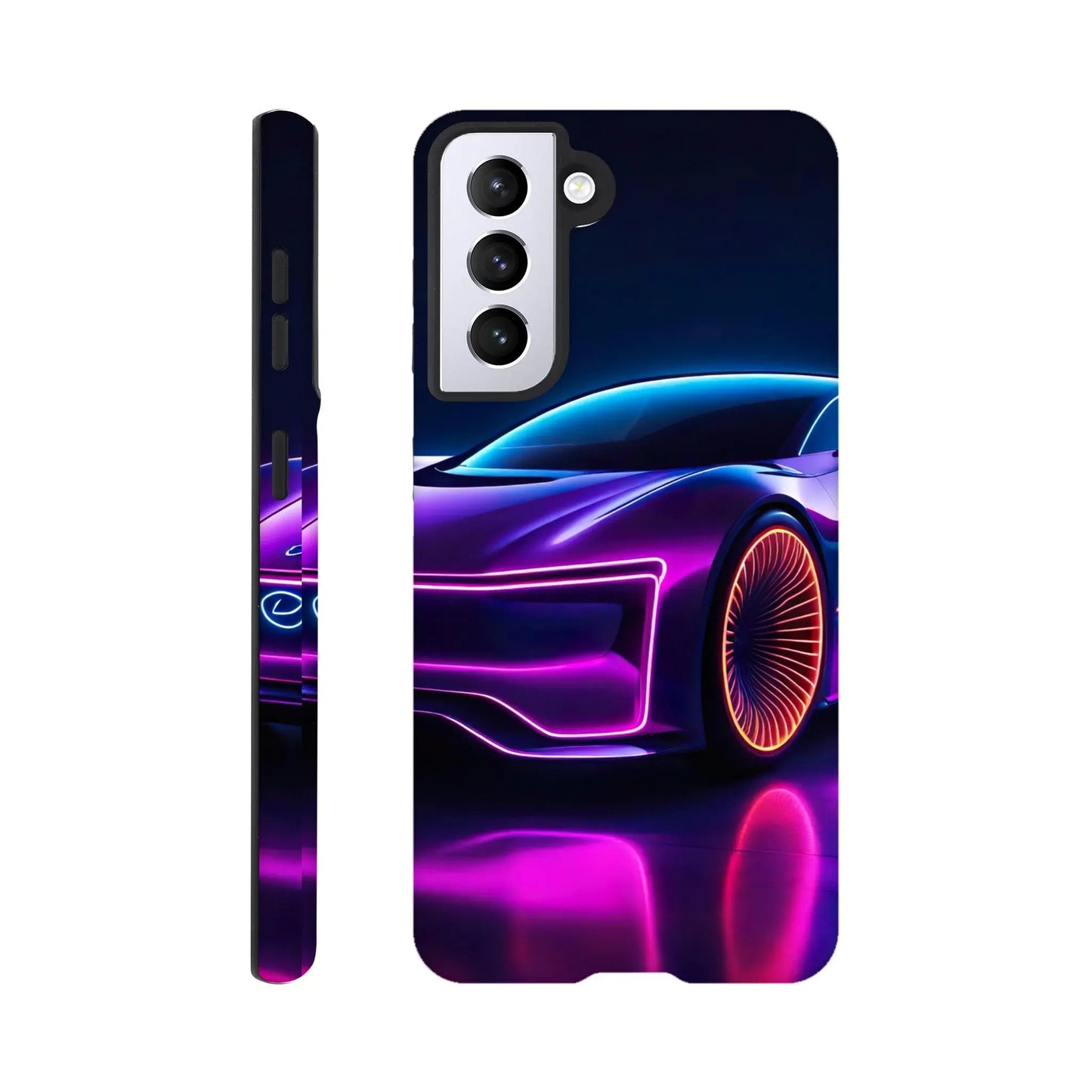 Smartphone-Hülle "Hart" - Futuristisches Auto - Neon Stil, KI-Kunst RolConArt, Neon, Galaxy-S21