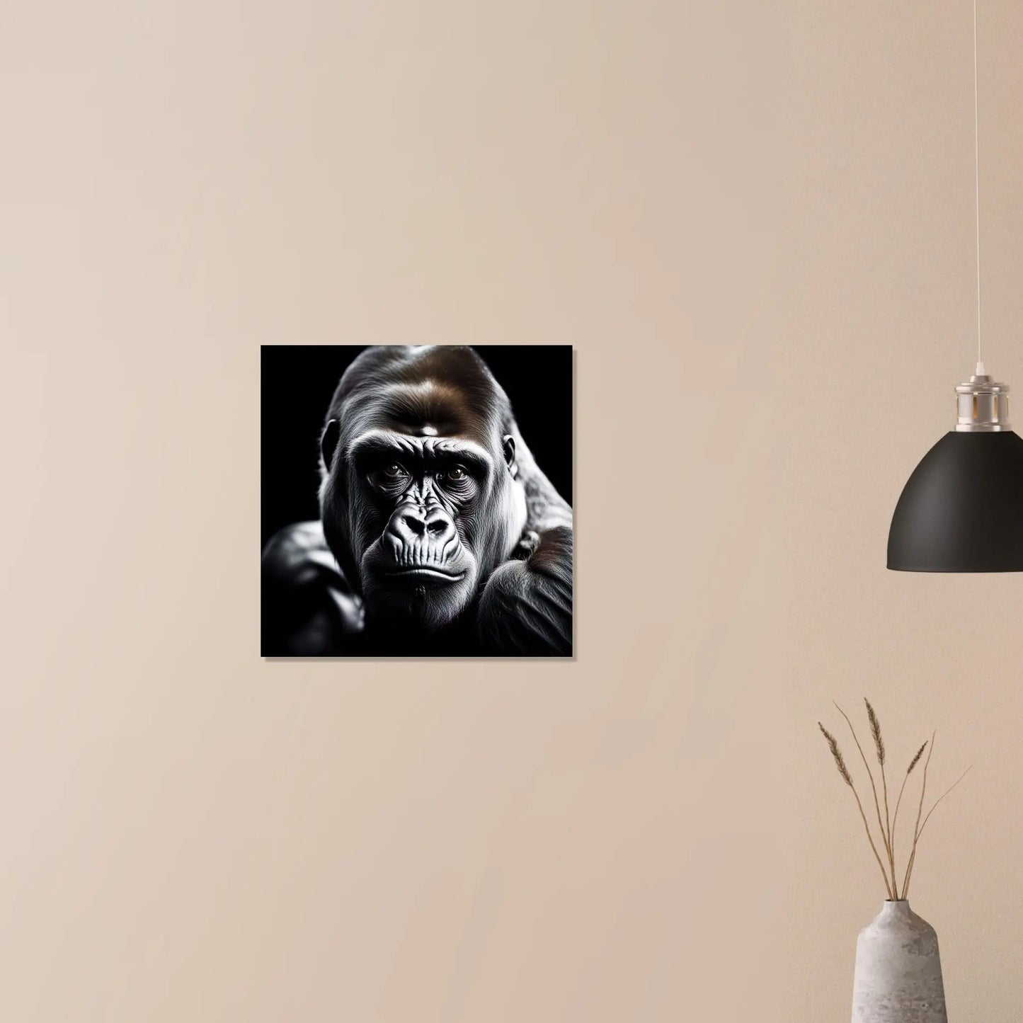 Moderner Forex-Druck - Gorilla - Foto Stil, KI-Kunst RolConArt