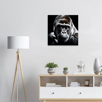 Moderner Forex-Druck - Gorilla - Foto Stil, KI-Kunst RolConArt