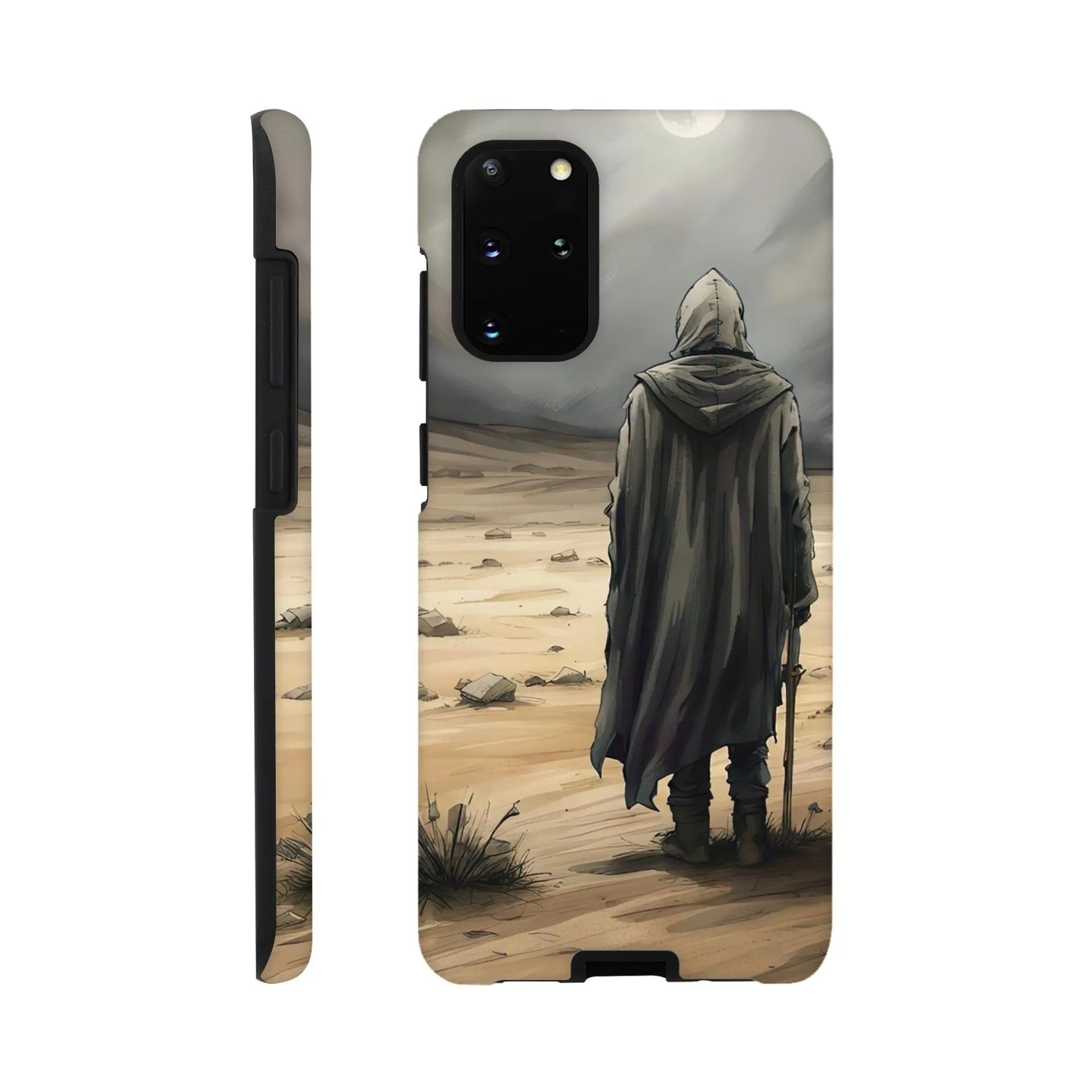 Smartphone-Hülle "Hart" - Wüstenwanderer - Malerischer Stil, KI-Kunst RolConArt, Malerischer Stil - Porträts, Galaxy-S20-Plus