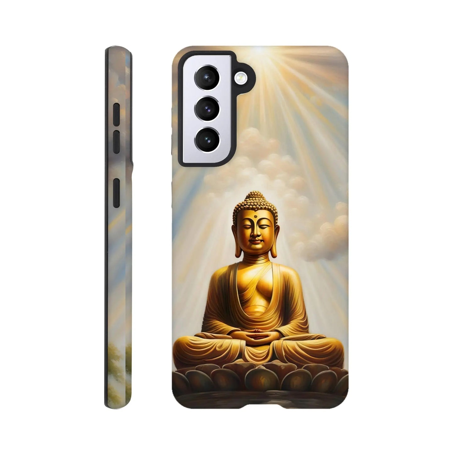 Smartphone-Hülle "Hart" - Buddha - Malerischer Stil, KI-Kunst RolConArt, Spirituelle Vielfalt, Galaxy-S21