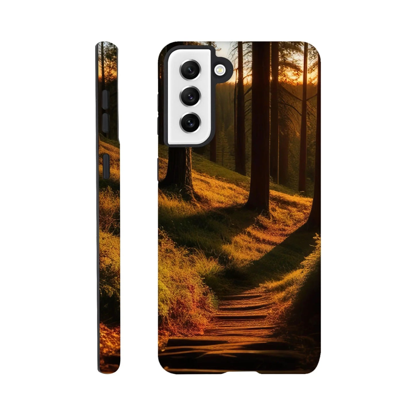 Smartphone-Hülle "Hart" - Waldlandschaft - Foto Stil, KI-Kunst RolConArt, Landschaften, Galaxy-S21-Plus