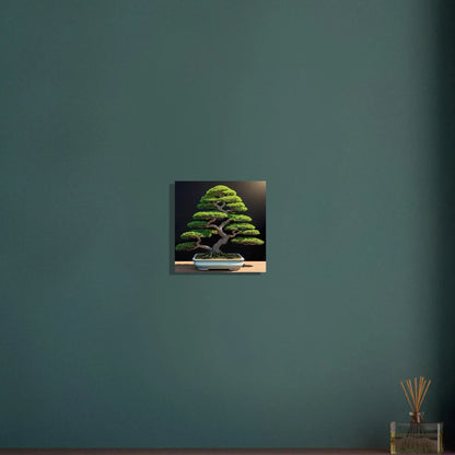 Aluminiumdruck - Bonsai - Foto Stil, KI-Kunst - RolConArt, Pflanzen, 30x30-cm-12x12