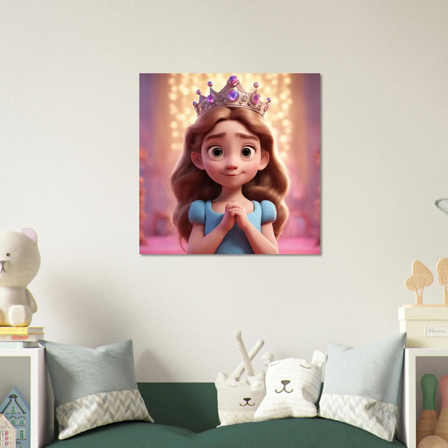 Aluminiumdruck - Prinzessin - Kinderbild, 3D-Stil, KI-Kunst RolConArt