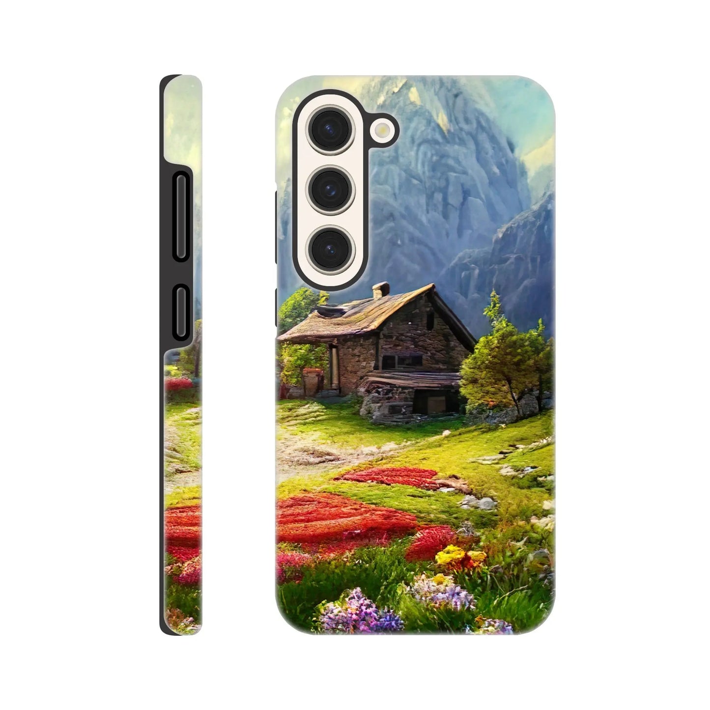 Smartphone-Hülle "Hart" - Berglandschaft - Malerischer Stil, KI-Kunst RolConArt, Landschaften, Galaxy-S23