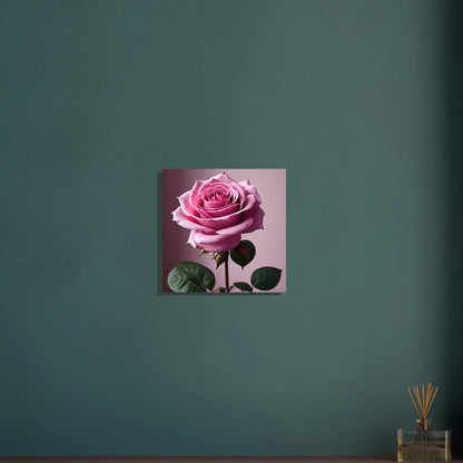 Aluminiumdruck - Rosa Rose - Foto Stil, KI-Kunst - RolConArt, Pflanzen, 40x40-cm-16x16