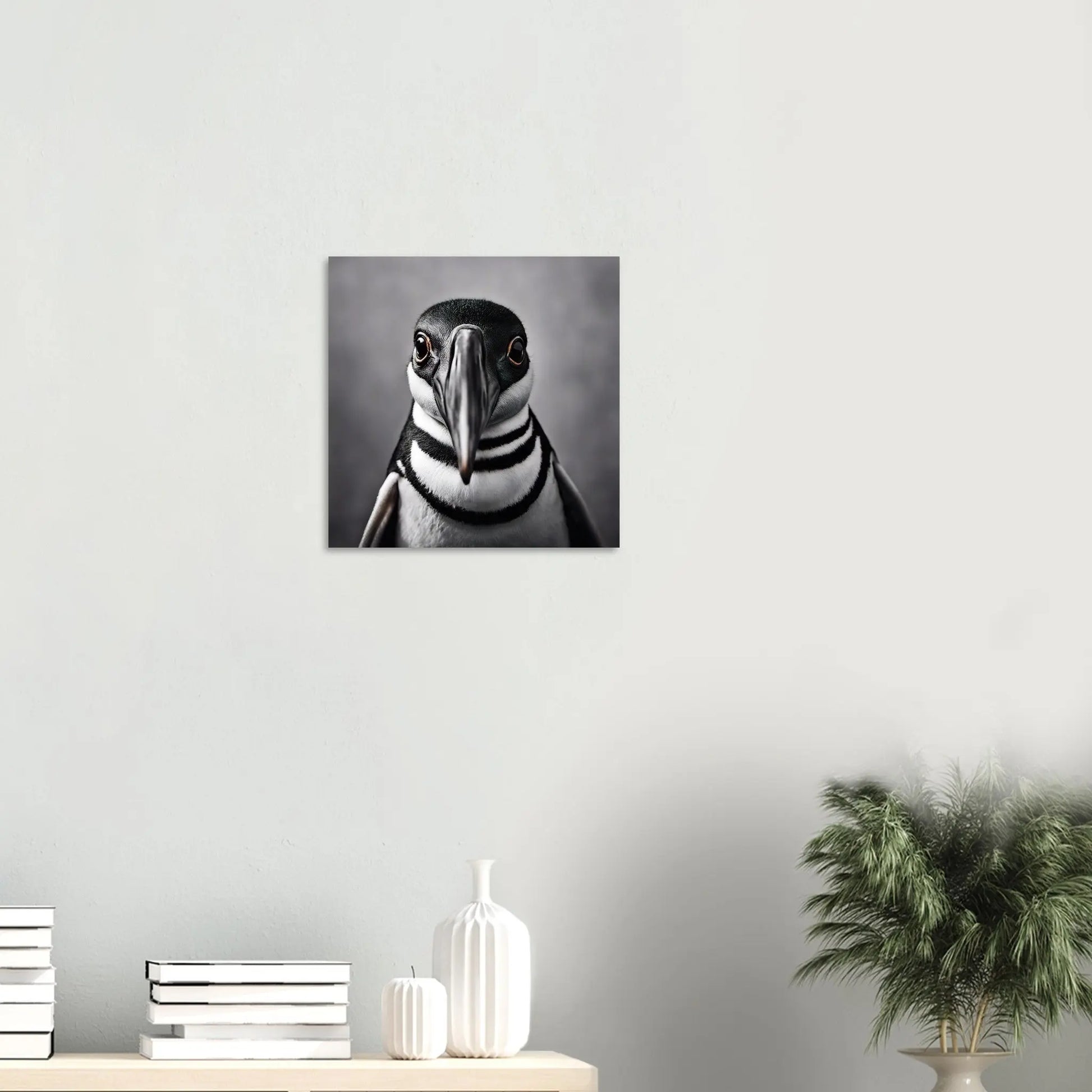 Moderner Forex-Druck - Pinguin - Foto Stil, KI-Kunst RolConArt