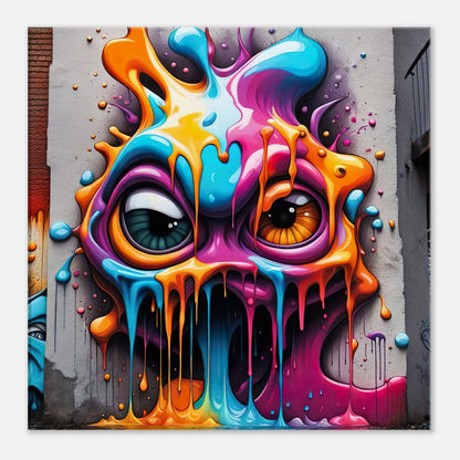 Leinwandbild - 3D Graffiti - Splash Art Stil, KI-Kunst - RolConArt, Splash Art, 40x40-cm-16x16