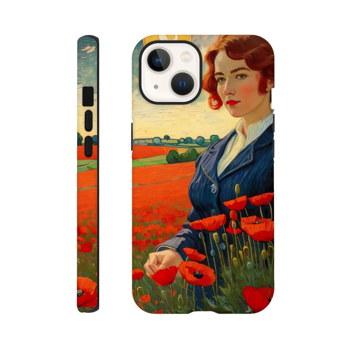 Smartphone-Hülle "Hart" - Blütezeit - Malerischer Stil, KI-Kunst RolConArt, Landschaften, iPhone-13
