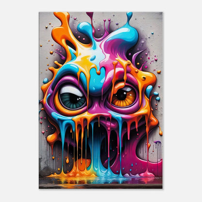 Leinwandbild - 3D Graffiti - Splash Art Stil, KI-Kunst - RolConArt, Splash Art, 70x100-cm-28x40