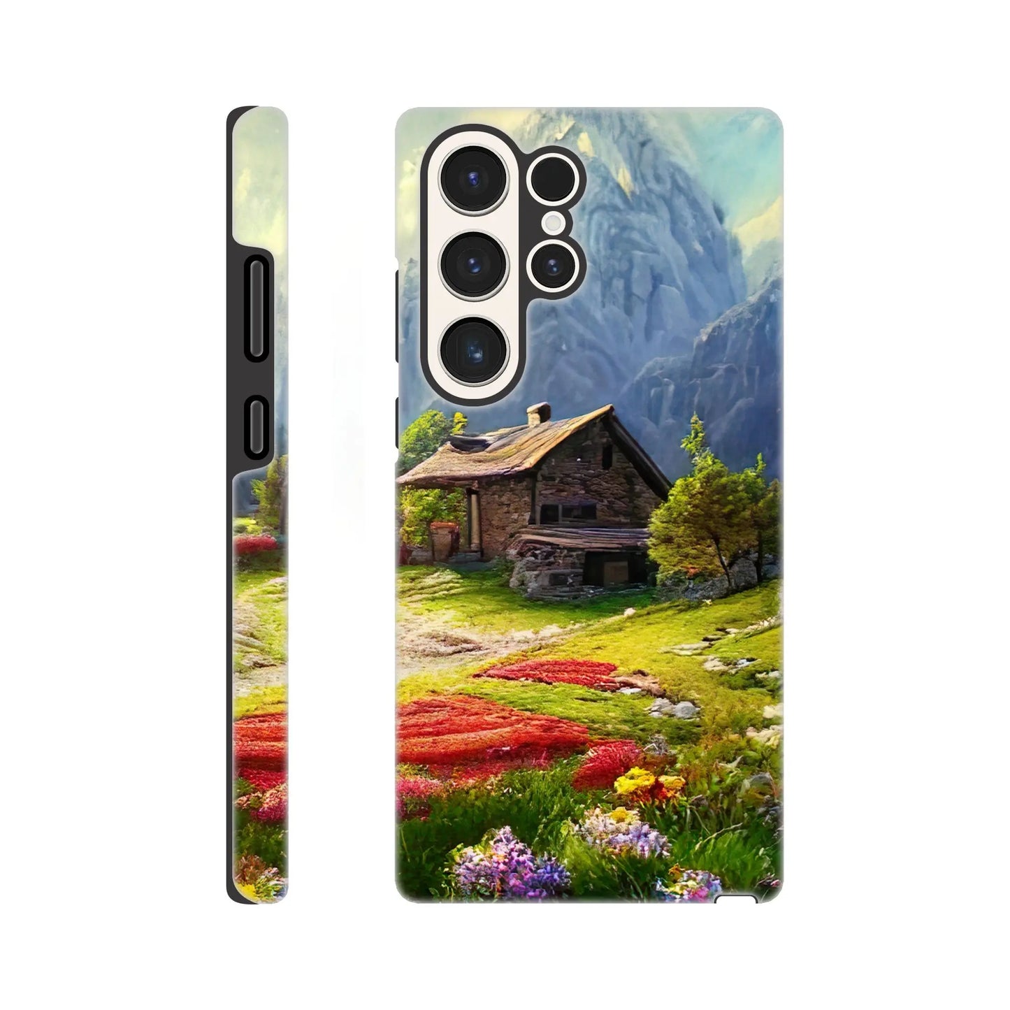 Smartphone-Hülle "Hart" - Berglandschaft - Malerischer Stil, KI-Kunst RolConArt, Landschaften, Galaxy-S23-Ultra