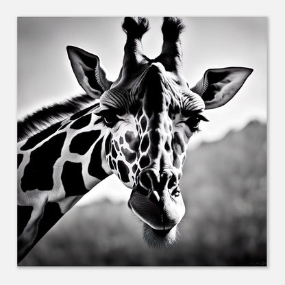 Moderner Forex-Druck - Giraffe - Foto Stil, KI-Kunst RolConArt