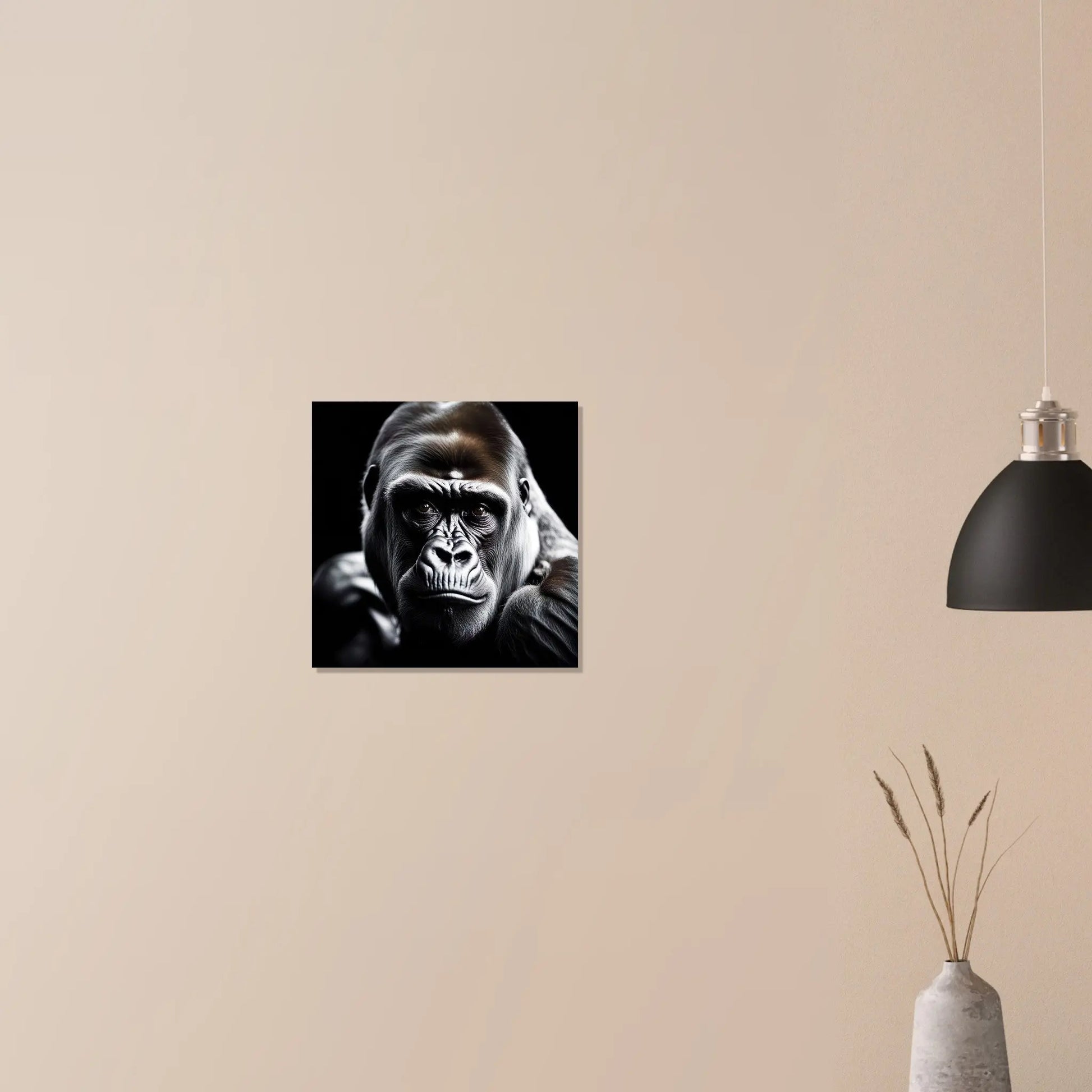 Moderner Forex-Druck - Gorilla - Foto Stil, KI-Kunst RolConArt