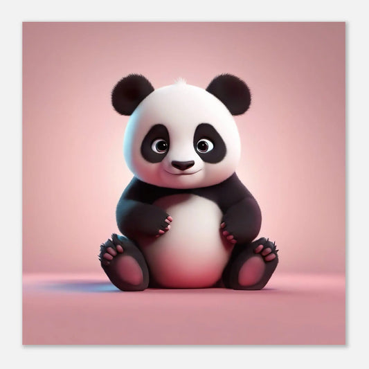 Aluminiumdruck - Pandabär - Kinderbild, 3D-Stil, KI-Kunst RolConArt