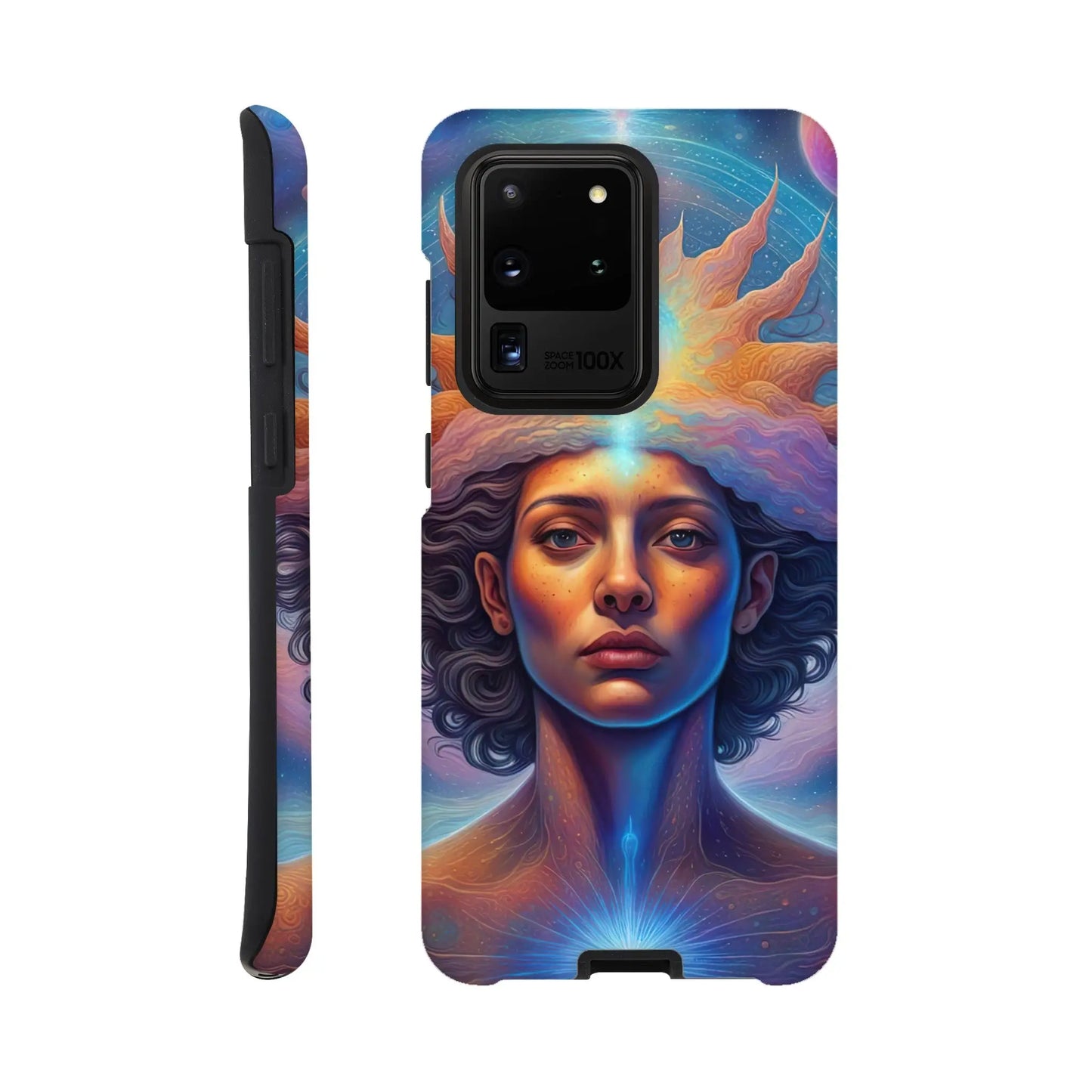 Smartphone-Hülle "Hart" - Körper und Kosmos - Digitaler Stil, KI-Kunst RolConArt, Spirituelle Vielfalt, Galaxy-S20-Ultra