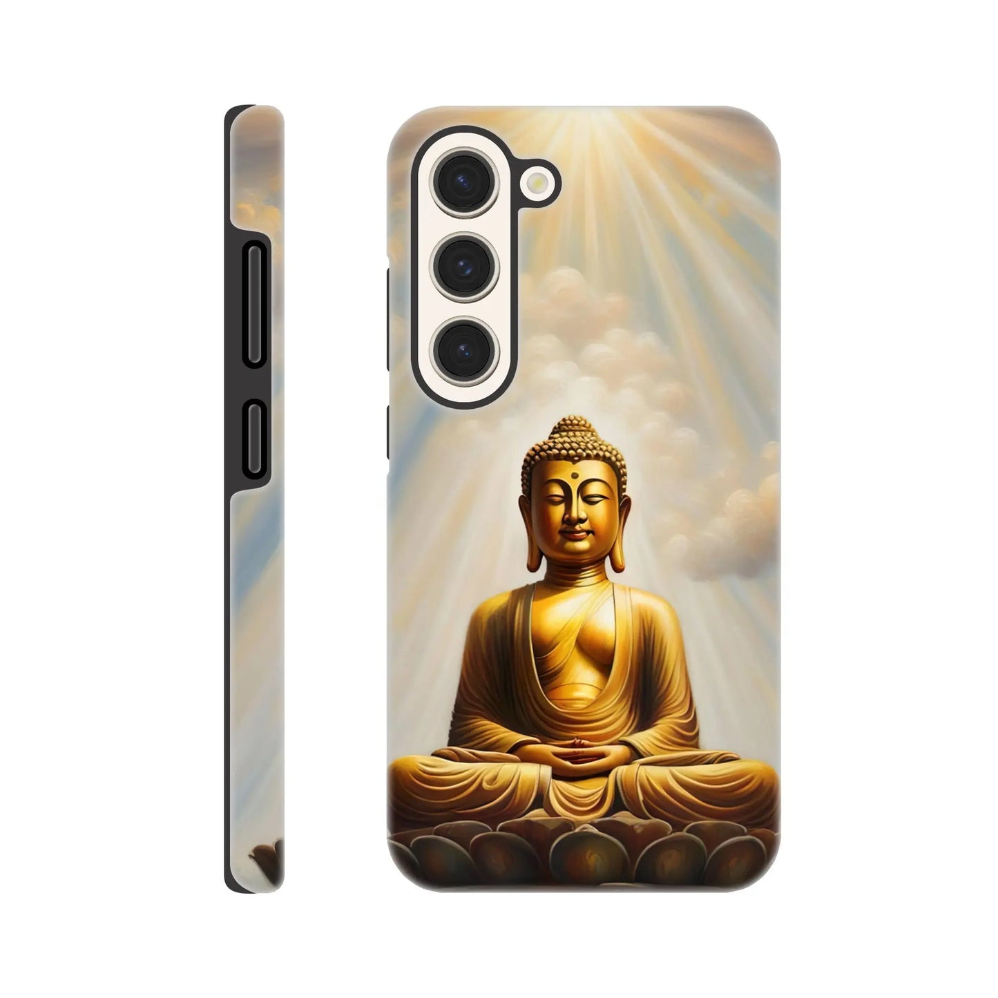 Smartphone-Hülle "Hart" - Buddha - Malerischer Stil, KI-Kunst RolConArt, Spirituelle Vielfalt, Galaxy-S23