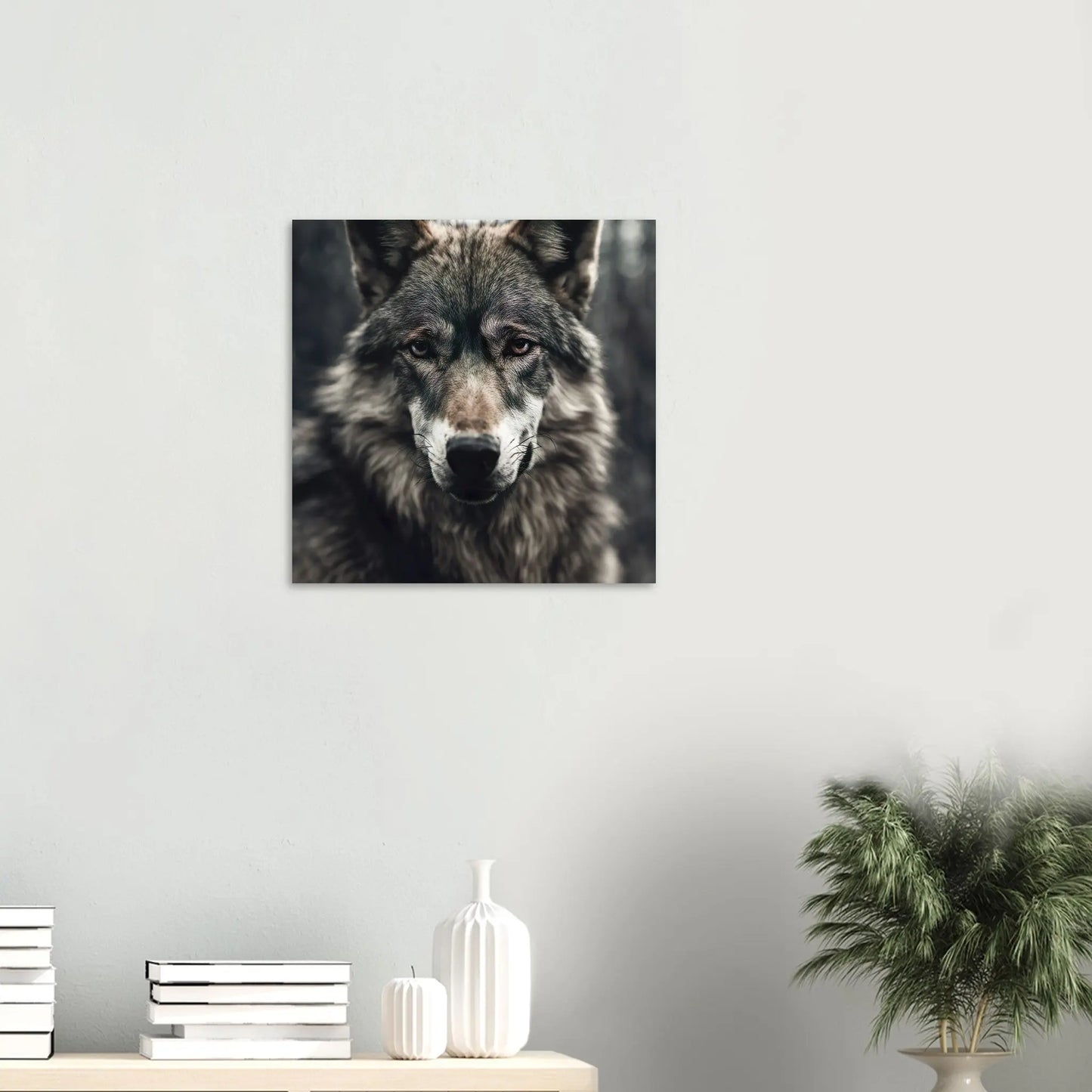 Moderner Forex-Druck - Wolf - Foto Stil, KI-Kunst RolConArt