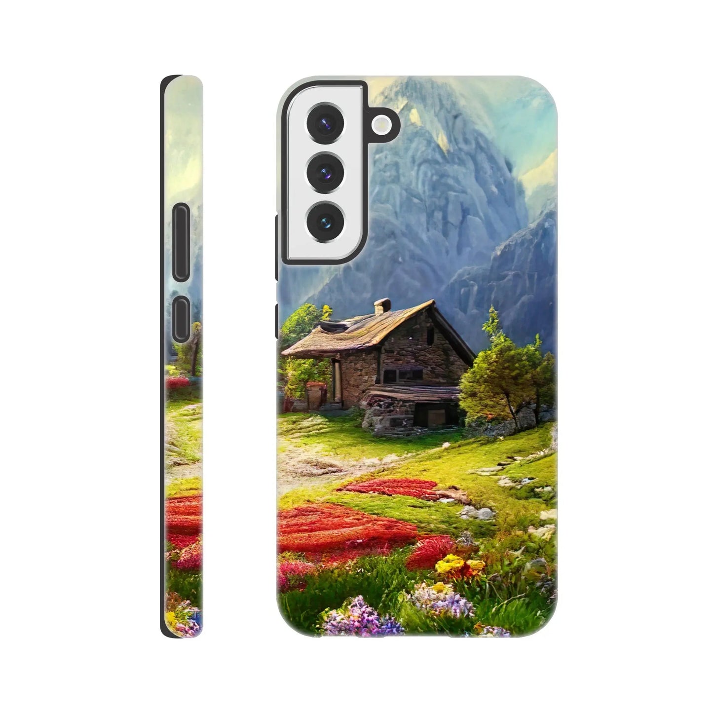 Smartphone-Hülle "Hart" - Berglandschaft - Malerischer Stil, KI-Kunst RolConArt, Landschaften, Galaxy-S22-Plus