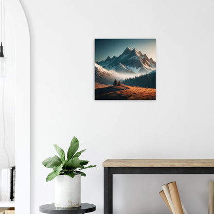 Moderner Forex-Druck - Berglandschaft - Foto Stil, KI-Kunst RolConArt